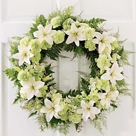 Sympathy Wreath in White